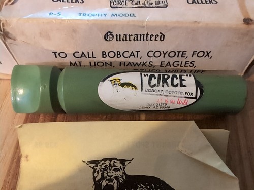Trofeo Vintage Circe P-5 Modello Predatore Caccia Chiamata Bobcat Coyote Fox - Foto 2 di 6