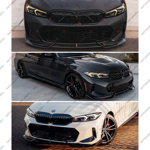 For BMW G20 LCI 330i M340I 2023-25 Gloss Black Front Bumper Lip Spoiler Body Kit