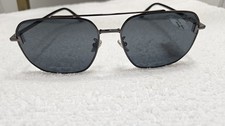 Tom Ford FT1249-K Shiny Gunmetal Smoke Aviator Sunglasses