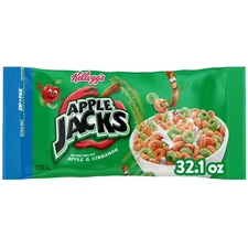 Kellogg's Apple Jacks Original Cold Breakfast Cereal, 8 Vitamins and Minerals, 3