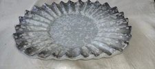 Vintage 60s MCM ATOMIC CANDY DISH/TRAY Grey White Speckled Fluted Edge! So Retro