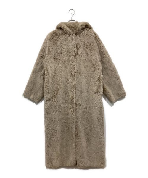 Ameri Reversible Faux Fur Coat Beige Polyester Us… - image 1