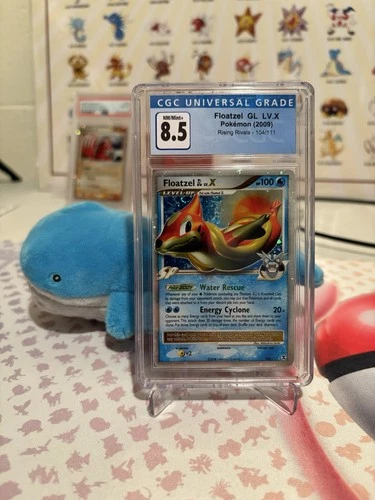 Pokémon Floatzel GL LV.X  Ultra Rare  104/111 Rising Rivals CGC 8.5 NM+ SWIRL 🌀