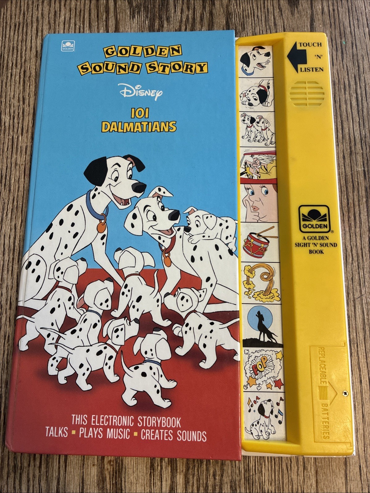 Golden Sound Story Disney 101 DALMATIANS Electronic Storybook 1991 Tested Works