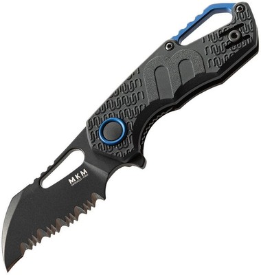 MKM Isonzo Linerlock Black N690 Folding Knife Hawkbill