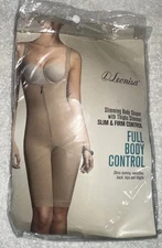 Leonisa Small Firm Compression BoyShorts Body Shaper Butt Lifter NEW (black)