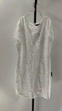 Lulus Womens Spread Your Shine White Sequin Embroidered Bodycon Dress XXL