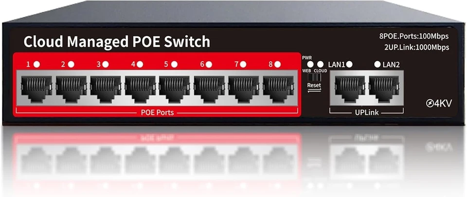 High-Power 8-Port PoE Ethernet Switch - Smart Management & Dual-Mode Flexibility - Image 3 of 4
