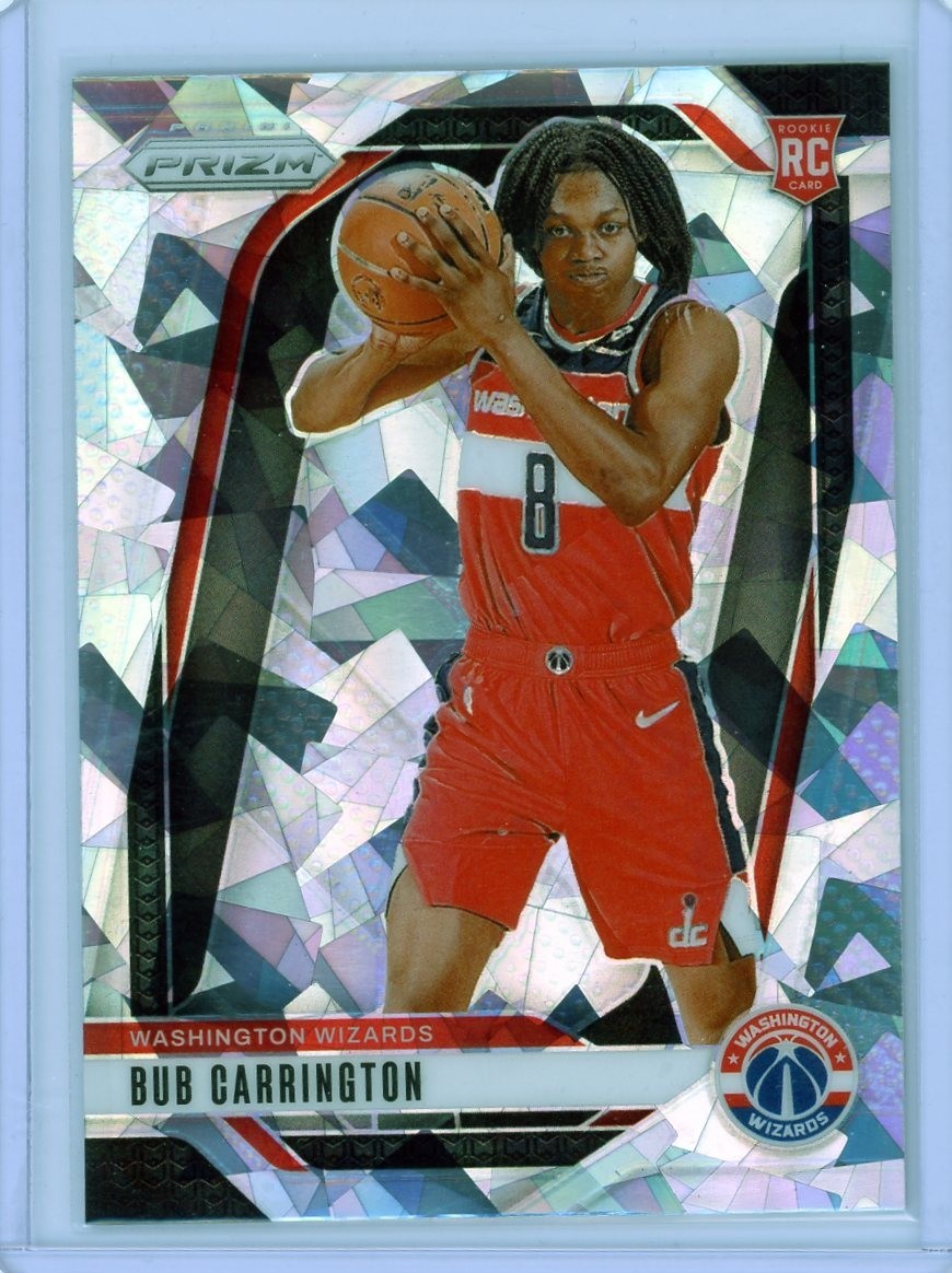 Bub Carrington 2024-25 Panini Prizm Silver Ice RC #244 Wizards