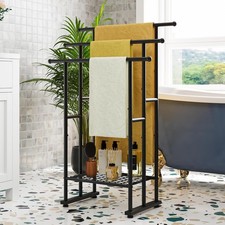 Free Standing Towel Racks for Bathroom Towel Rack Stand, Black