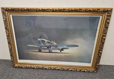 Hawker Hurricane 2D Nr. 6 Staffel von Barrie A.F. Clark, gerahmter Druck, 970 x 685 mm