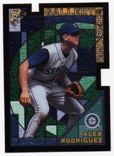 2000 TOPPS GALLERY ALEX RODRIGUEZ GALLERY OF HEROES STAINED GLASS INSERT #GH1