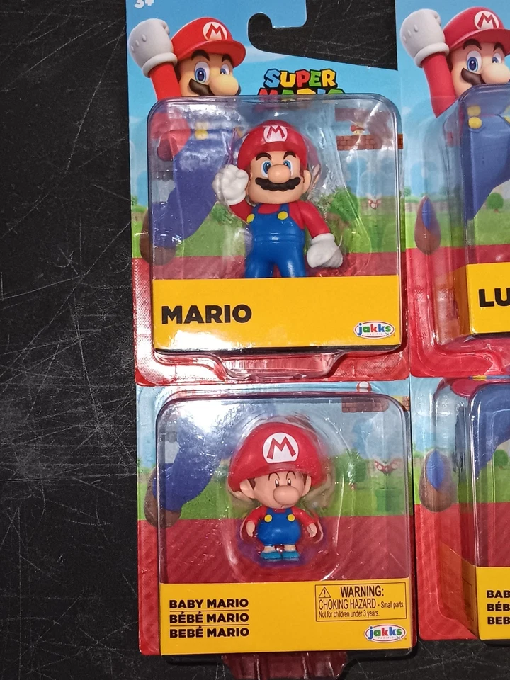 *FREE SHIP* 2.5" BABY SET Daisy Peach Luigi Super Mario World of Nintendo Jakks - Image 2 of 4