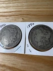 Lot of 2 Early 1886 Morgan Silver Dollar - 90% US Coin