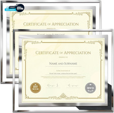 8.5 X 11 Certificate Document Frame Diploma Glass Picture Frames for Tabletop