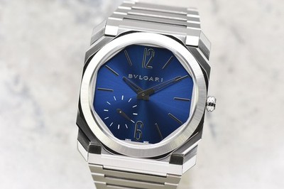 2021 BVLGARI Octo Finissimo Extra Thin Automatic Blue Dial 40MM Watch 103431