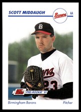 Scott Middaugh 1991 Line Drive AA #68 Birmingham Barons MLB READ FREE SHIPPING