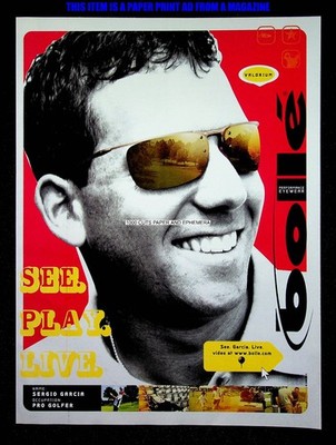 Bolle Sunglasses Shades 2004 Sergio Garcia Print Magazine Ad Poster ADVERT