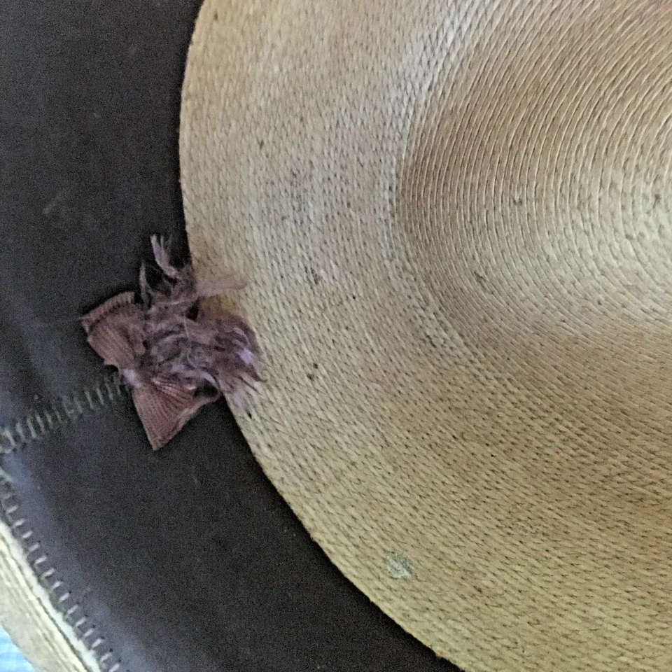 De colección "The Ritz" Cleveland Sombrero de Barco de Paja con Banda de Cinta Borgoña Foto 4 de 4