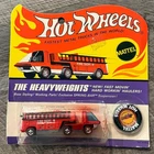 Hot Wheels Redline 1970 The Heavyweights Fire Engine Truck HK + Button Retail