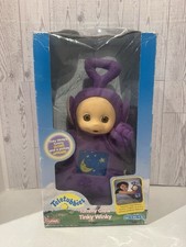VTG Playskool Teletubbies Tinky Winky Tummy Glow Plush Doll Purple 1998 Hasbro