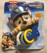 PawPatrol Chase 2 in 1 rattle with rings
