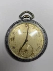 Antique Cyma 17 Jewels Nickel Silver Pocket Watch, Doesn't Run (39-#17)