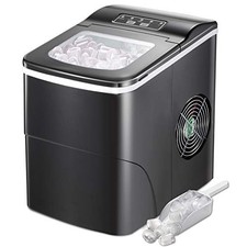 Aglucky Z5876-BLACK Countertop Portable Ice Maker Machine Self Cleaning