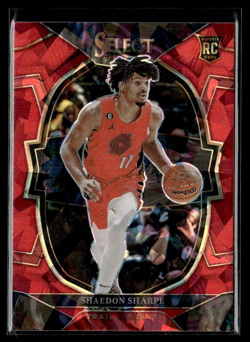 2022-23 Panini Select Red Ice Prizm Shaedon Sharpe RC Portland Trail Blazers #71