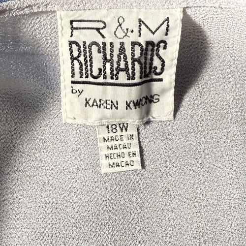 Vintage R & M Richards by Karen Kwong 3 Pc pant set size 18W Plus size Grey - Picture 13 of 15