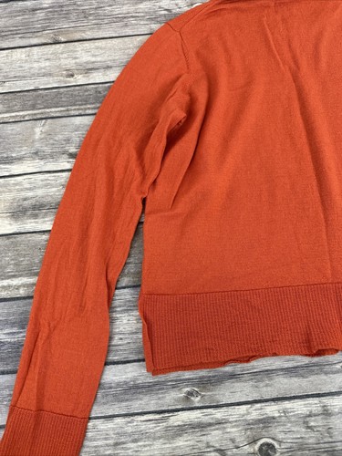 Eileen Fisher Wool Top Blouse Women Size PL Orange Long Sleeve Casual Business - Picture 14 of 14