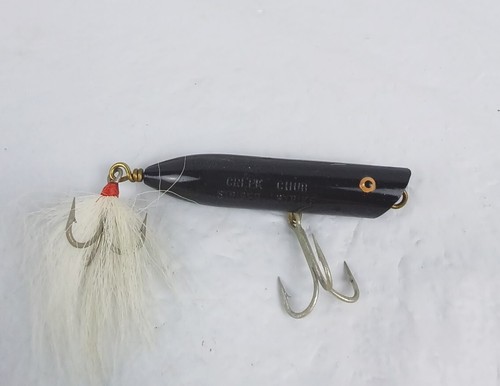 Vintage Creek Chub Striper Strike 4" Fishing Lure 2200P Black NWP - Picture 6 of 10