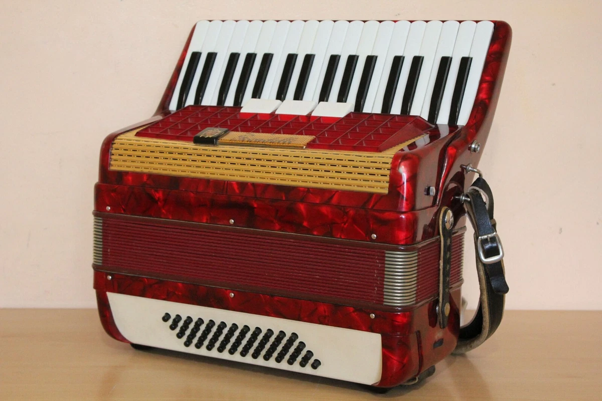 Scandalli Vintage LMM Accordion 48 bass Akkordeon Fisarmonica Red