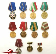 BULGARIA MEDALS ORDERS SET OF 11 LABOR GL…