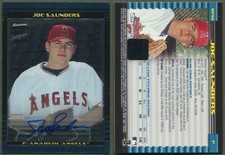 2002 Bowman Draft Picks & Prospects CHROME - #BDP168 Joe Saunders - On-Card AUTO