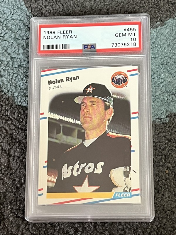 PSA 10 GEM MINT BASEBALL CARD 1988 FLEER HOF NOLAN RYAN HOUSTON ASTROS