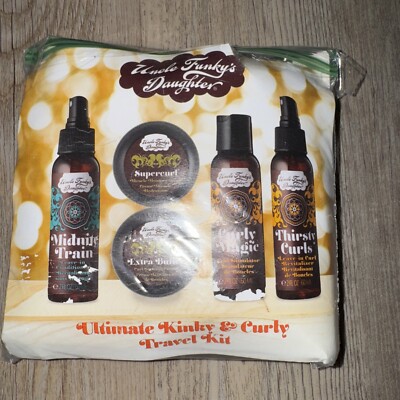 Uncle Funky s Daughter Ultimate Kinky Curly Hair Travel Kit 5 Piece New Sealed