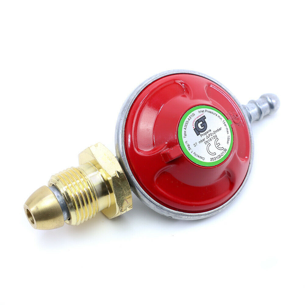 Caravan Motorhome BBQ 37 mbar Propane Gas Regulator Fits Calor Gas Bottles