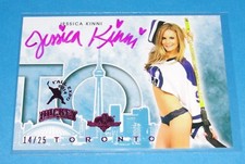 2014 Benchwarmer JESSICA KINNI Toronto EXPO Hockey Pink Auto/25 Rock of Love Hot