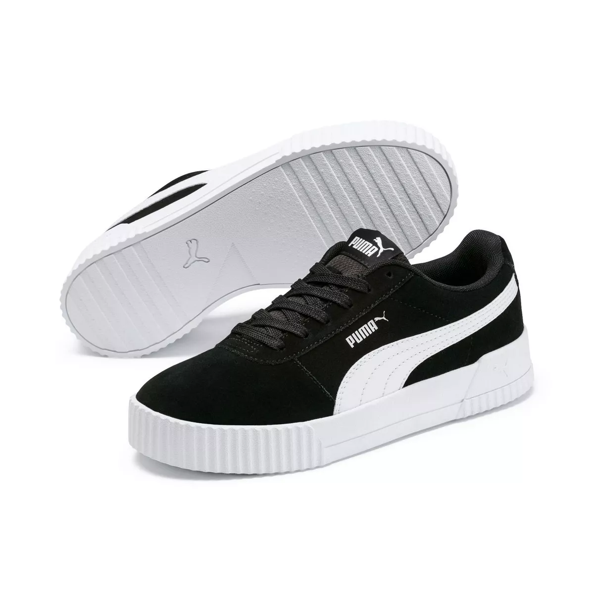 PUMA Carina - Zapatos deportivos para mujer, Blanco/Negro