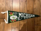 RARE 1966 MICHIGAN STATE ROSE BOWL PASADENAFOOTBALL PENNANT 29"
