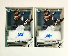 (2) Bryan Ramos 2021 1st Bowman Chrome AUTO Prospect AUTOGRAPH LOT Cardinals z70