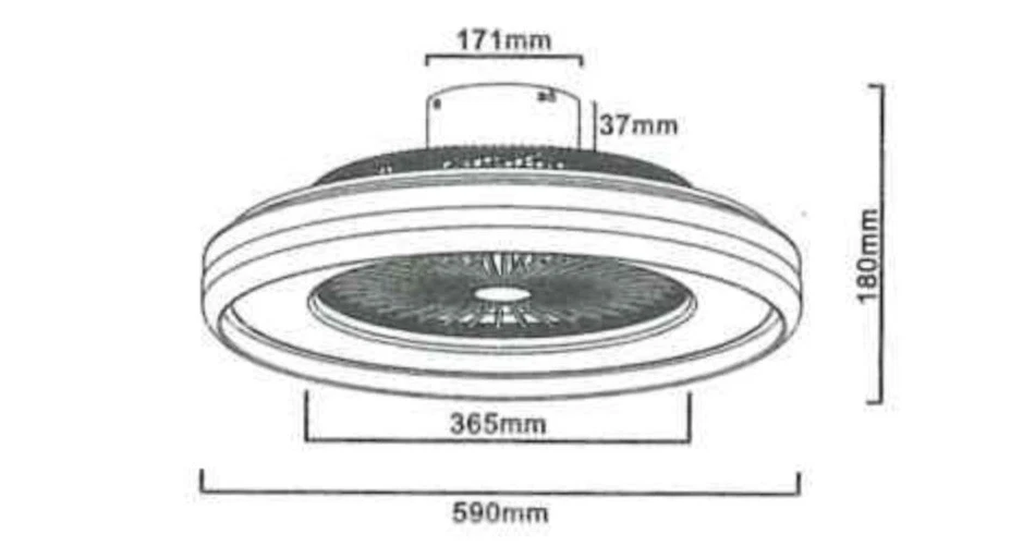 x Ventilatore Soffitto Universo 60006 19W Lampada LED 62W 3in1 Telecomando uni - Immagine 4 di 4