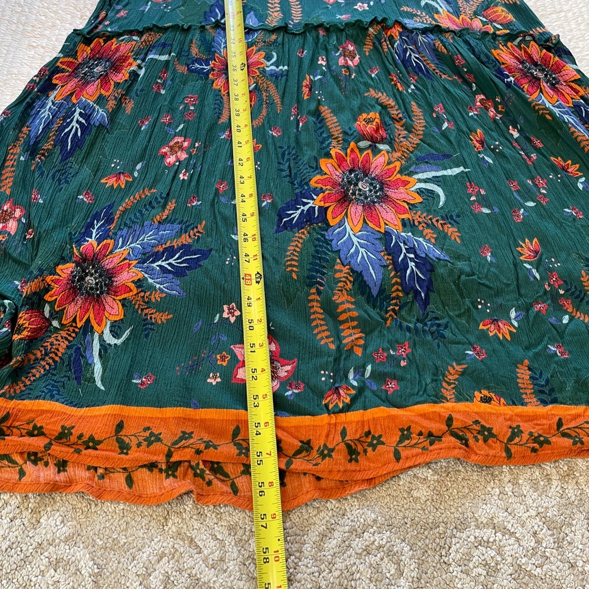 marine dress green PATRONS OF PEACE OLINDA TIERED DRESS