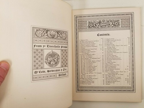 Ye Boke of ye Grande Masonic Fancie Fayre & Bazaar in Belfast 1883 Free Masonry - Foto 4 di 12