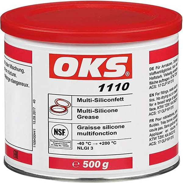 Oks 1110 Multi-Silikonfett, In Der 500G-Dose, Nsf H1 Registriert-image