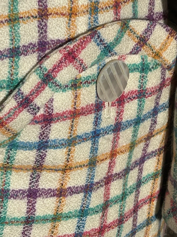 Traje Chaqueta y Falda Vintage Valentino Boutique Para Mujer Tweed Italia Pasteles 8 Foto 3 de 4