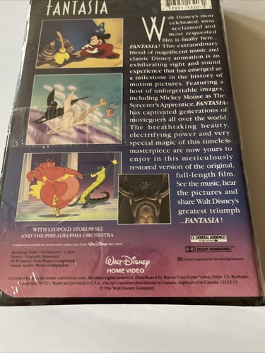 Walt Disney's Masterpiece Fantasia (VHS, 1991) Sealed Classic Home Movie Vintage - Bild 9 von 11