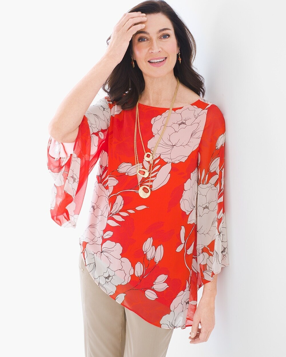 chico's flowy tunic tops