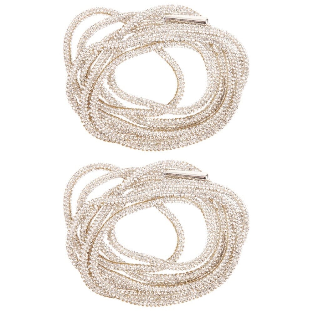 APL Lacci per scarpe in cristallo 2 pezzi Miss Work lacci decorativi strass per sneakers